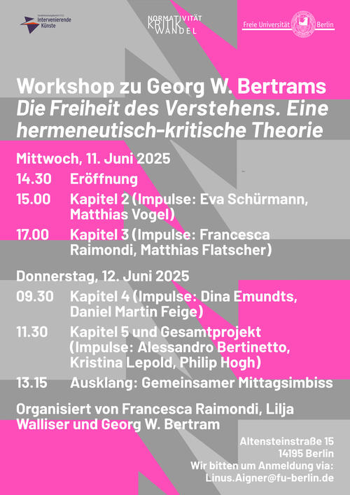 Poster: Die Freiheit des Verstehens