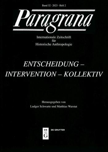 Paragrana. Entscheidung – Intervention – Kollektiv